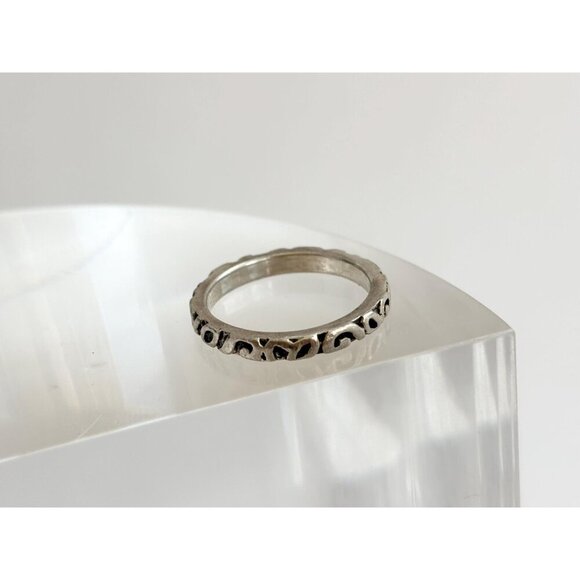 Silpada Signed Geometric Vintage Stackable Abstract Sterling Silver Ring Sz 7.25 - Picture 4 of 10